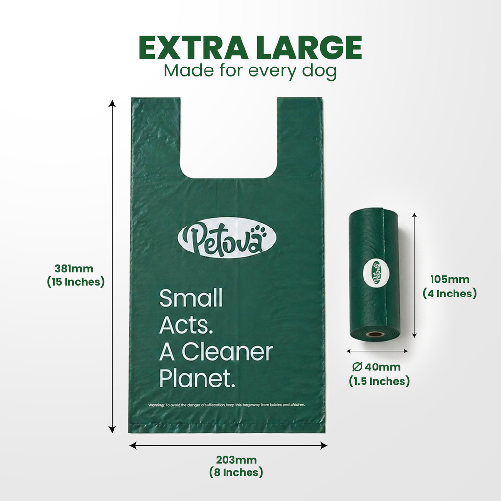 240 Compostable Dog Poo Bags Biodegradable Extra Large Thick Tie Handle Pet Wast