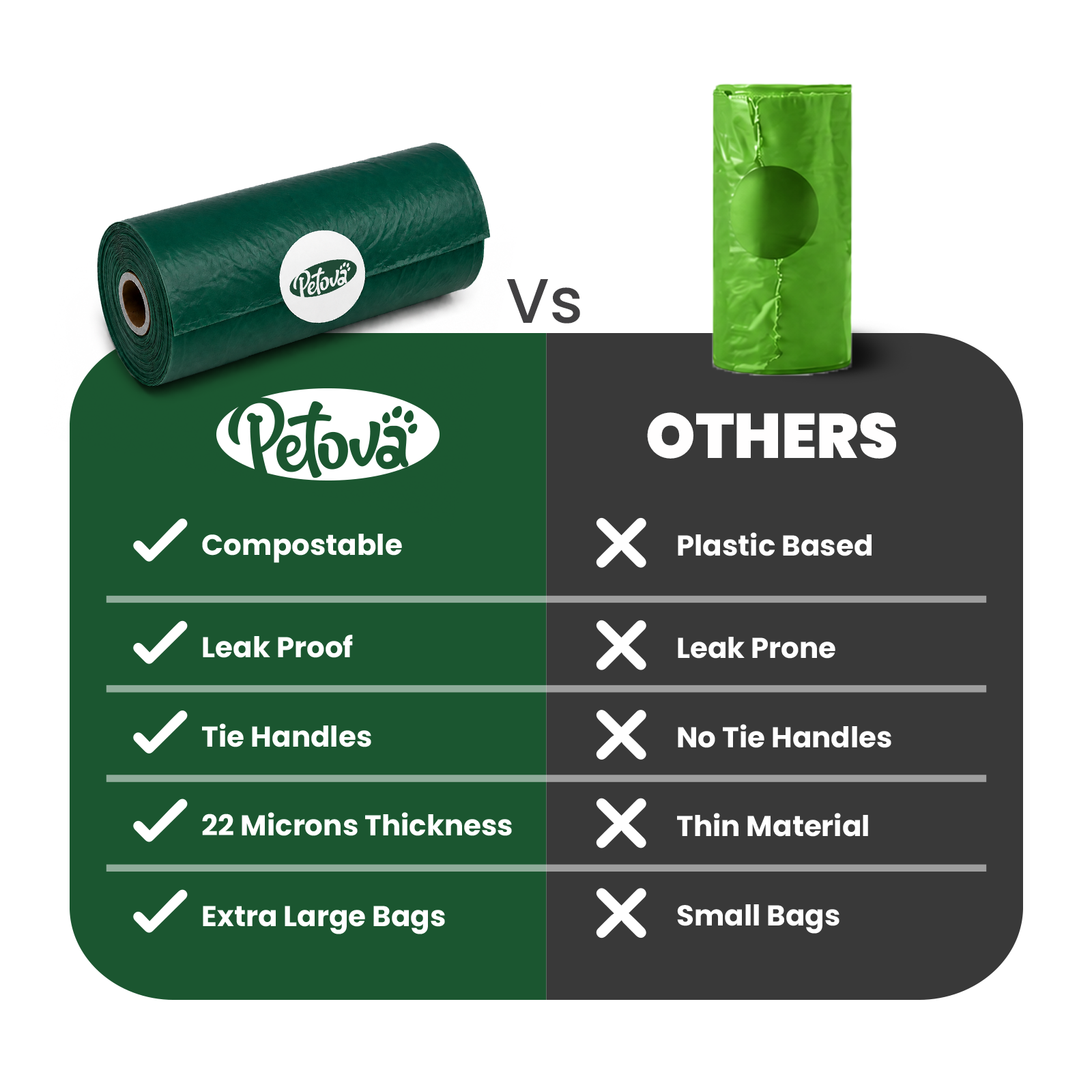 240 Compostable Dog Poo Bags Biodegradable Extra Large Thick Tie Handle Pet Wast