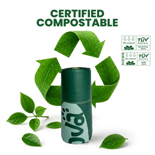240 Compostable Dog Poo Bags Biodegradable Extra Large Thick Tie Handle Pet Waste